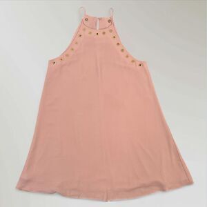 LULUS Women Mini Halter Dress Peach Beachy Summer Spring Casual Size Small